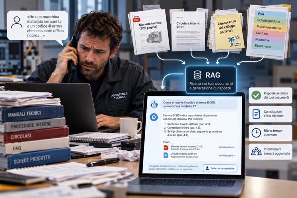Chatbot RAG: cos'è e quando serve davvero a un'azienda